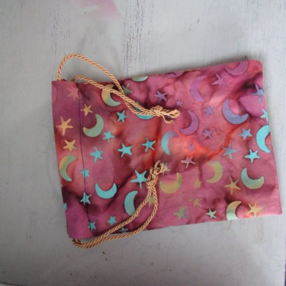 Star Moon Celestial Tarot Gemstone Rune Fabric Pouch Bag - Picture 6 of 11